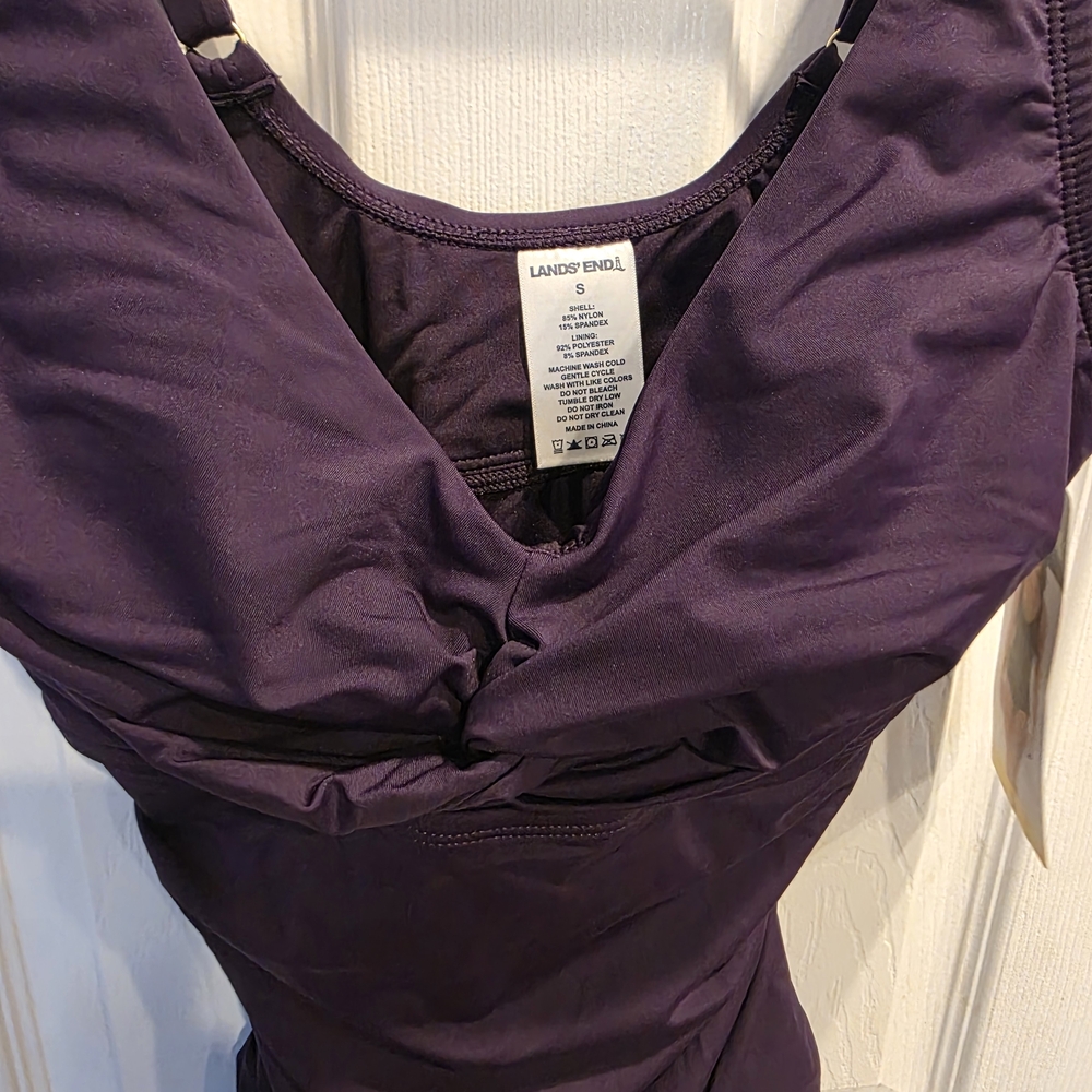 Lands' End Deep Purple Swimsuit - Picture 8 of 8